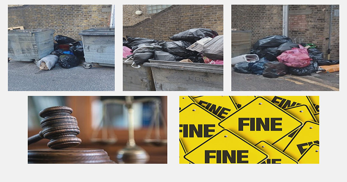 collage of images of dumped rubbish