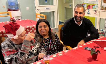 Deputy Leader talks to elderly residents of a care home