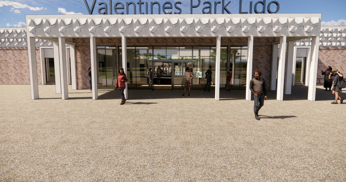 CGI of Valentines Park Lido
