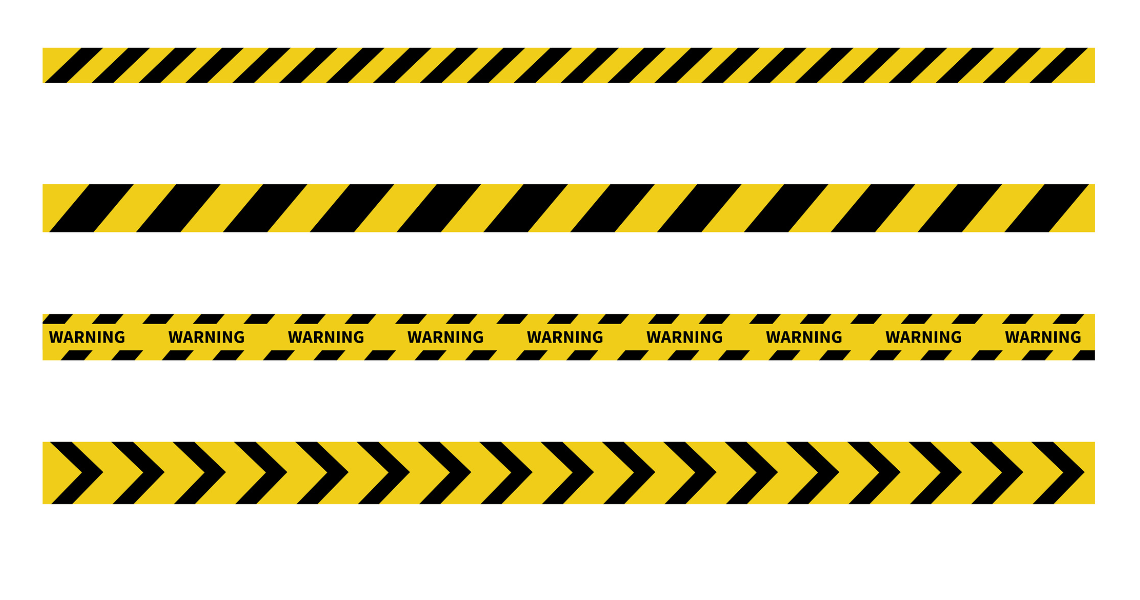 Warning sign and tape