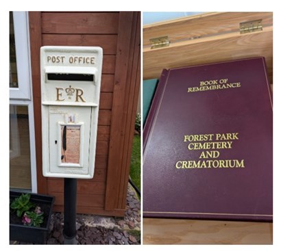 post box and remembrance book