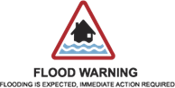 Flood warning sign