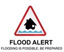 Flood alert sign